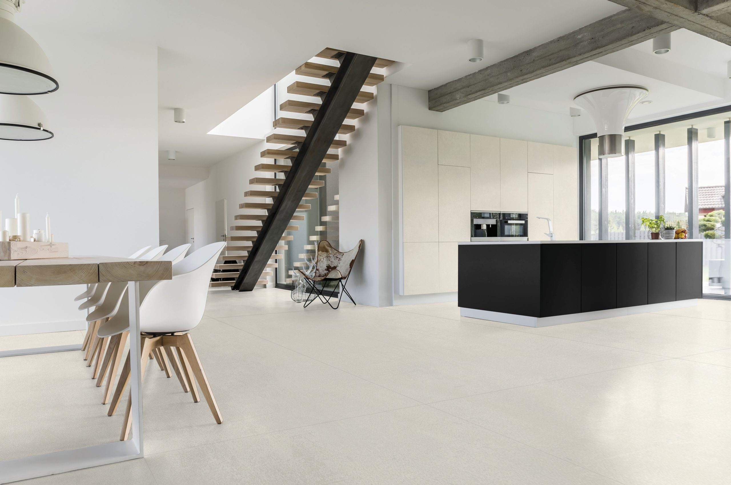 Großkeramikplatten 320 x 160 cm Franko Avenue Weiß für Arbeitsplatte und Verkleidung