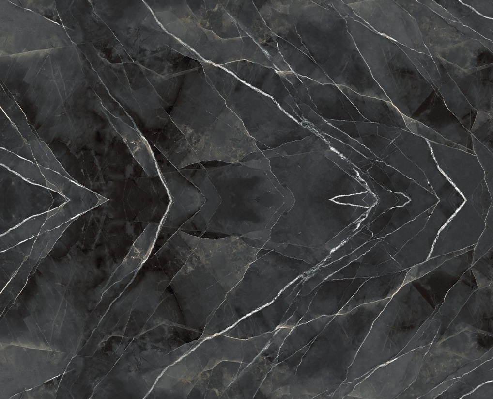 Badezimmerarbeitsplatte aus schwarzer Keramik Laminam Diamond Callacatta Black Starlit - Poliert