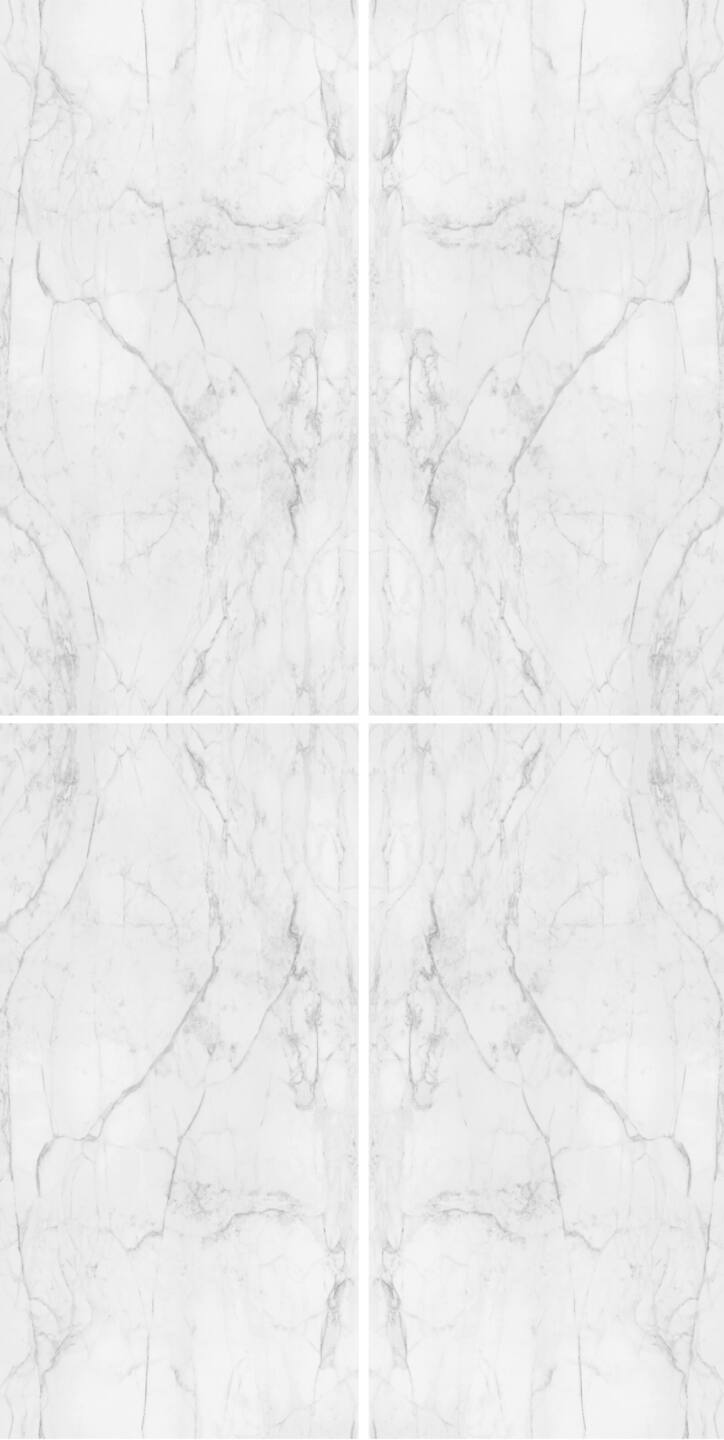 Großkeramikplatten 320×160 cm Franko Calacatta Ideal White für Arbeitsplatte und Verkleidung