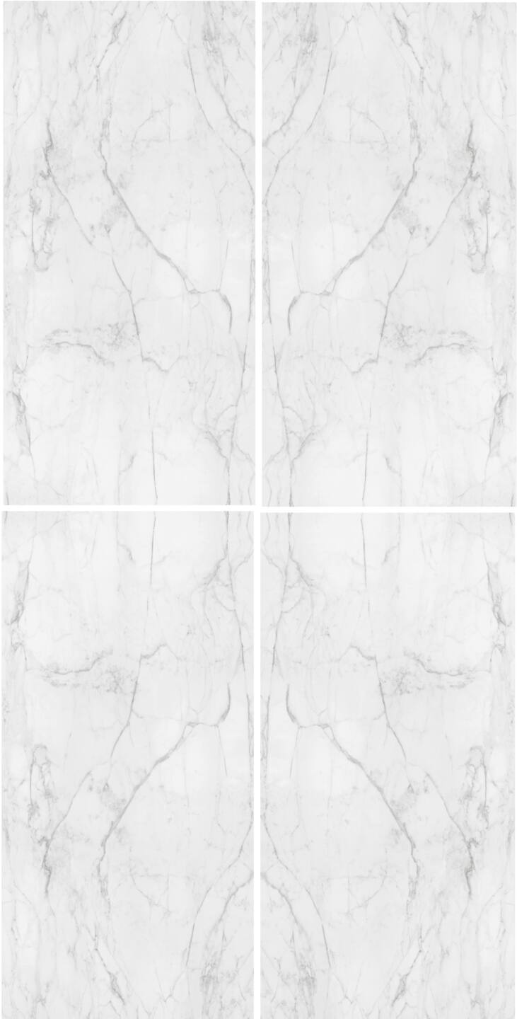 Großkeramikplatten 320×160 cm Franko Calacatta Ideal White für Arbeitsplatte und Verkleidung