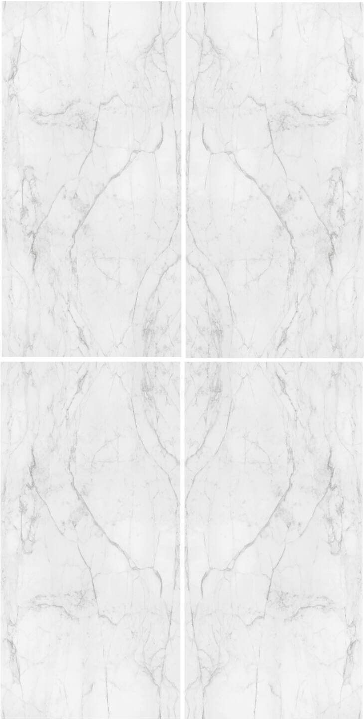 Großkeramikplatten 320×160 cm Franko Calacatta Ideal White für Arbeitsplatte und Verkleidung