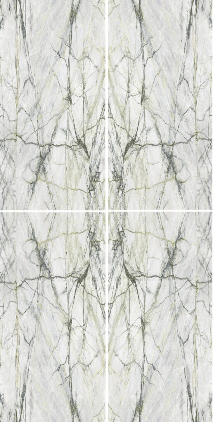 Großkeramikplatten 320 x 160 cm Franko Calacatta Verde Grey für Arbeitsplatte und Verkleidung