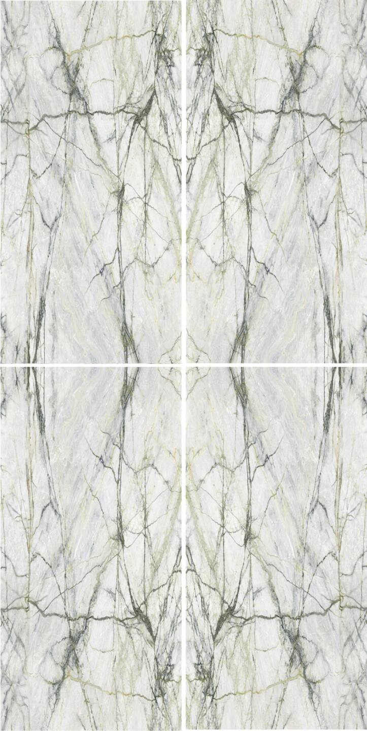 Großkeramikplatten 320 x 160 cm Franko Calacatta Verde Grey für Arbeitsplatte und Verkleidung