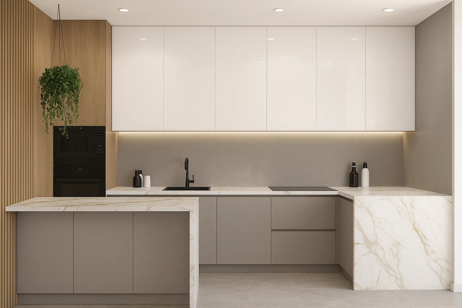 Dekton Entzo küchenarbeitsplatte aus Keramik nach Maß, Weiß - Matt