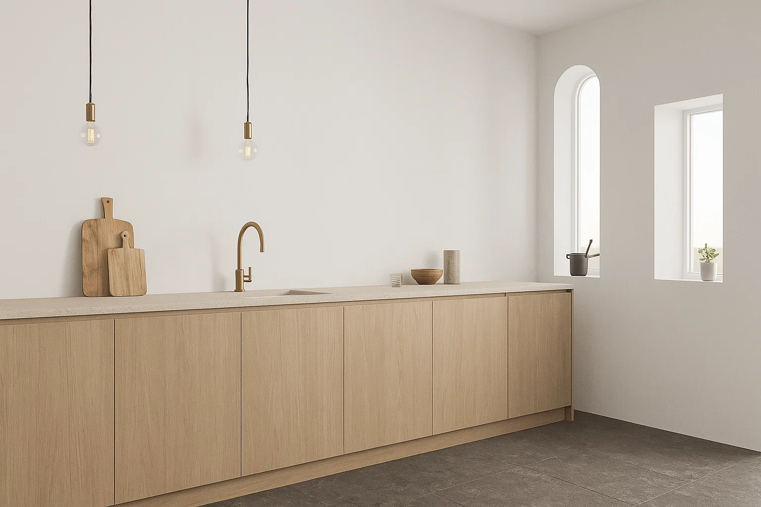 Dekton Avorio küchenarbeitsplatte aus Keramik nach Maß, Cremefarben - Matt