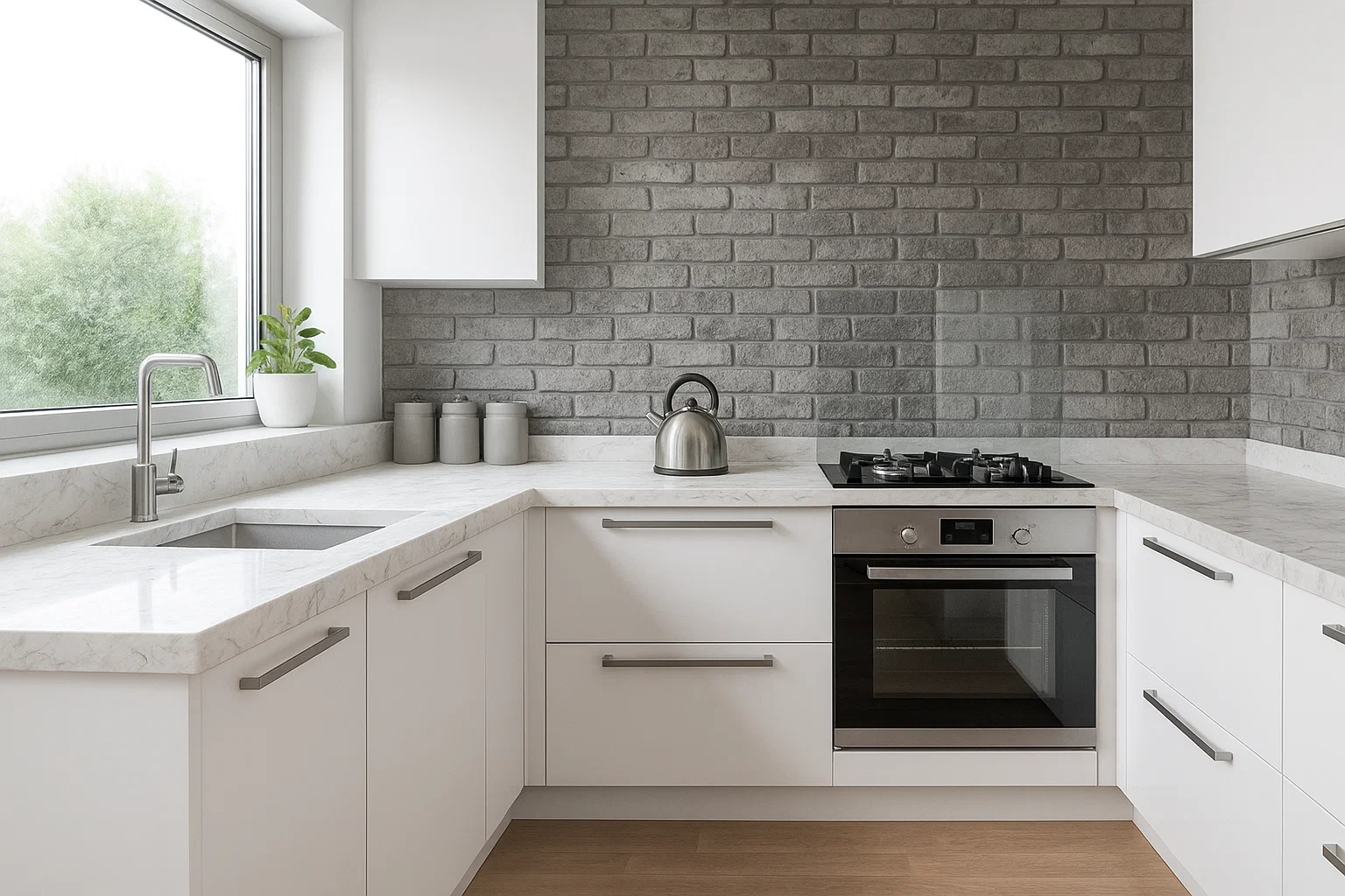 Florim Marble Calacatta küchenarbeitsplatte aus Keramik nach Maß, Grau – Matt