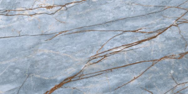 Florim Marble Azure küchenarbeitsplatte aus Keramik nach Maß, Blau – Poliert