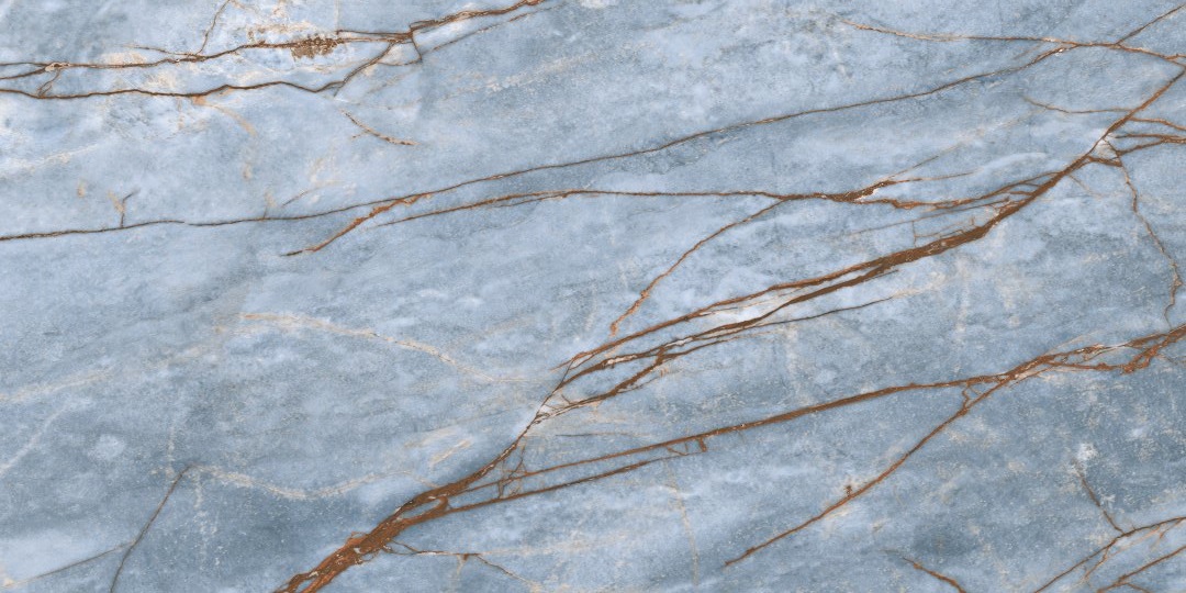 Florim Marble Azure küchenarbeitsplatte aus Keramik nach Maß, Blau – Matt