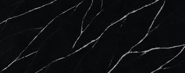 Silestone Marquina küchenarbeitsplatte aus Konglomerat nach Maß, Schwarz – Poliert