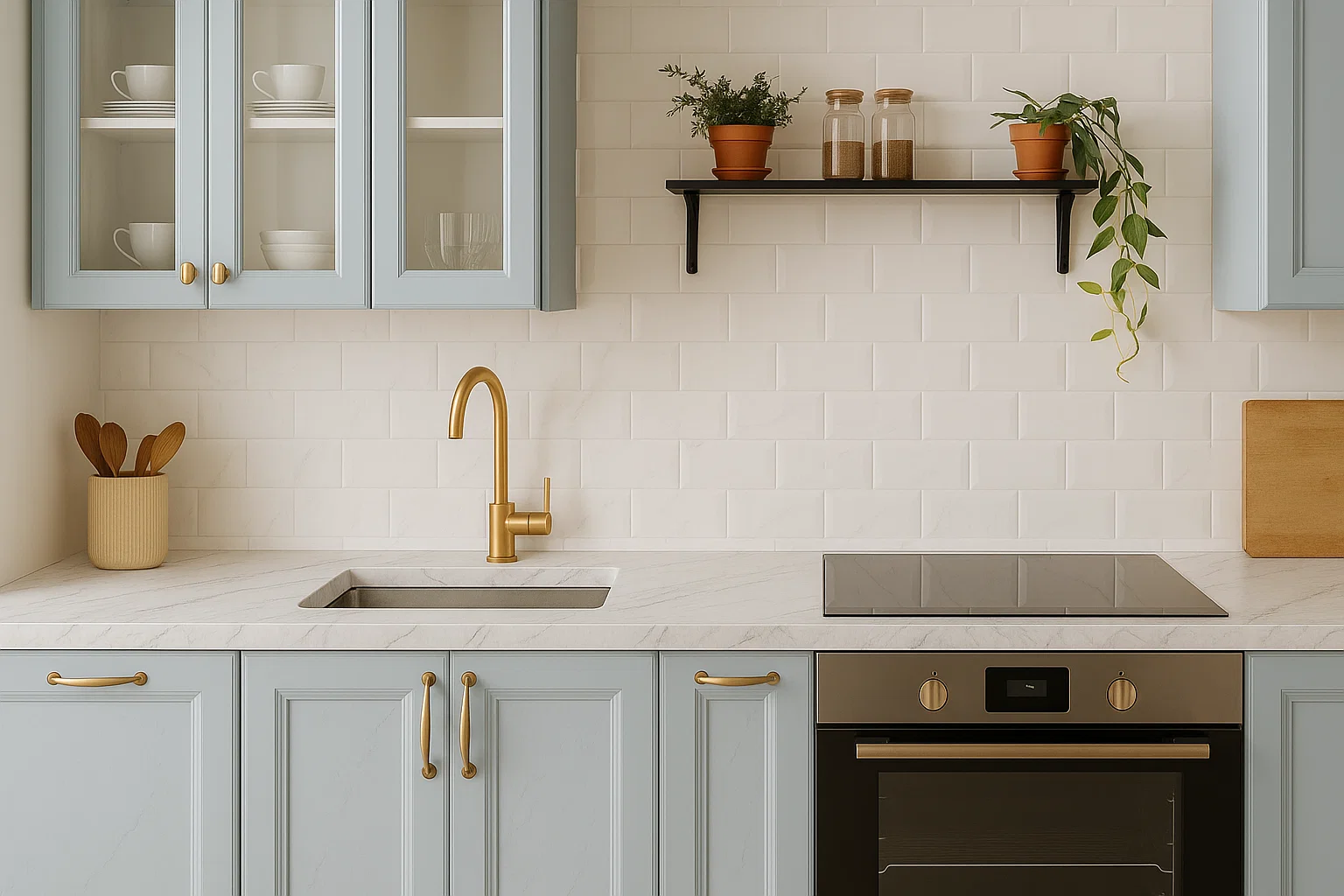 Neolith Mont Blanc küchenarbeitsplatte aus Keramik nach Maß, Weiß – Silk