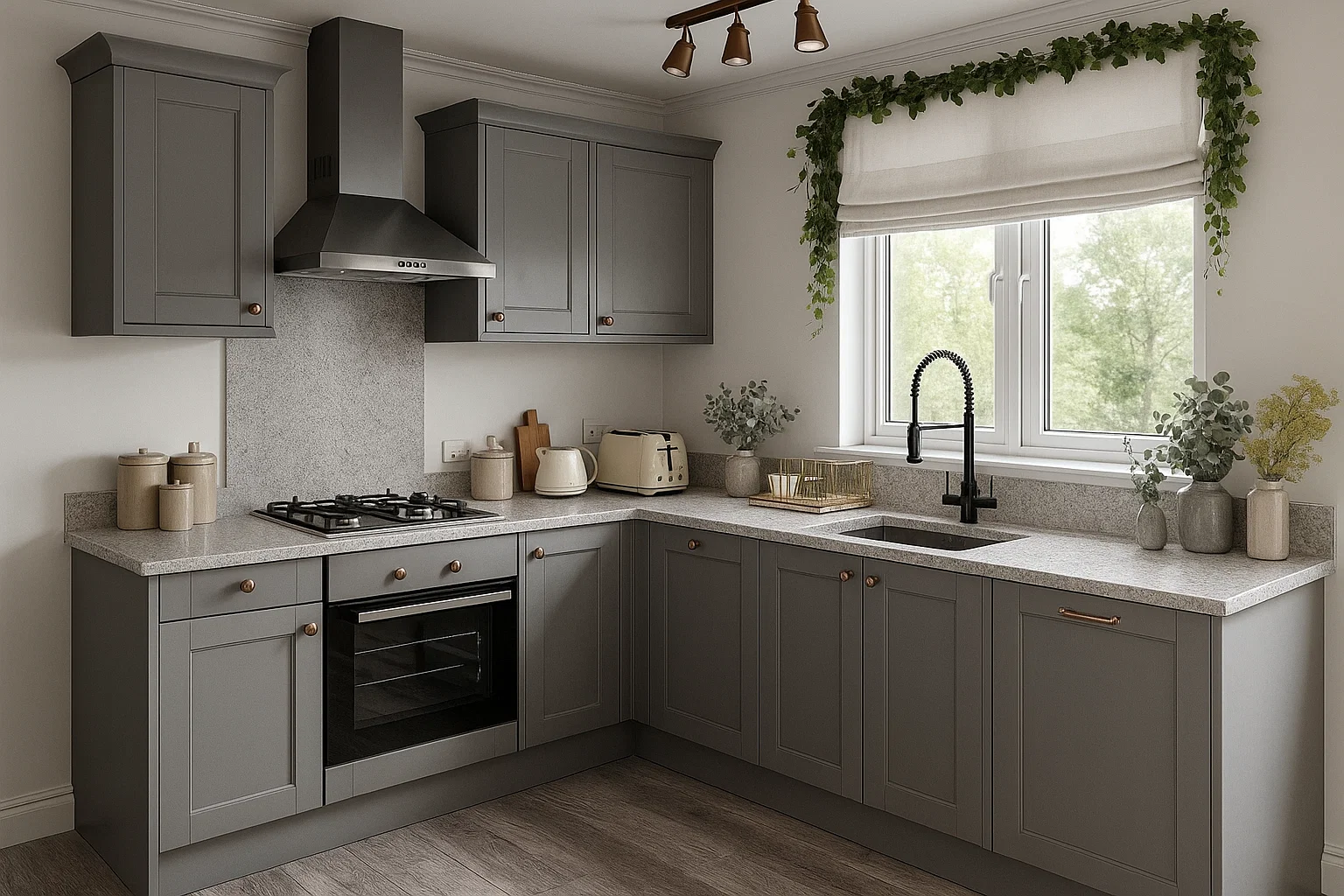Neolith Terrazo Ceppo küchenarbeitsplatte aus Keramik nach Maß, Grau – Silk