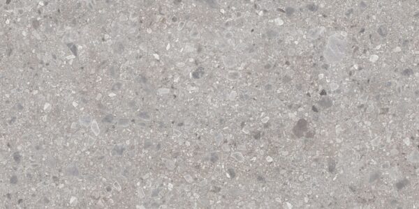 Badezimmerarbeitsplatte aus grauer Keramik Neolith Terrazo Ceppo - Silk