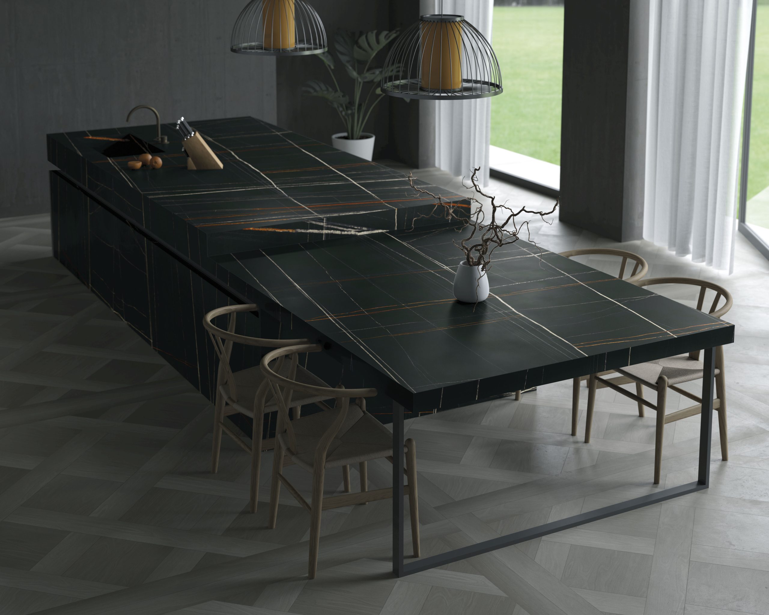 Velkoformátové keramické desky 320 x 160 cm Franko Sahara Deluxe pro pracovní desky a obklady