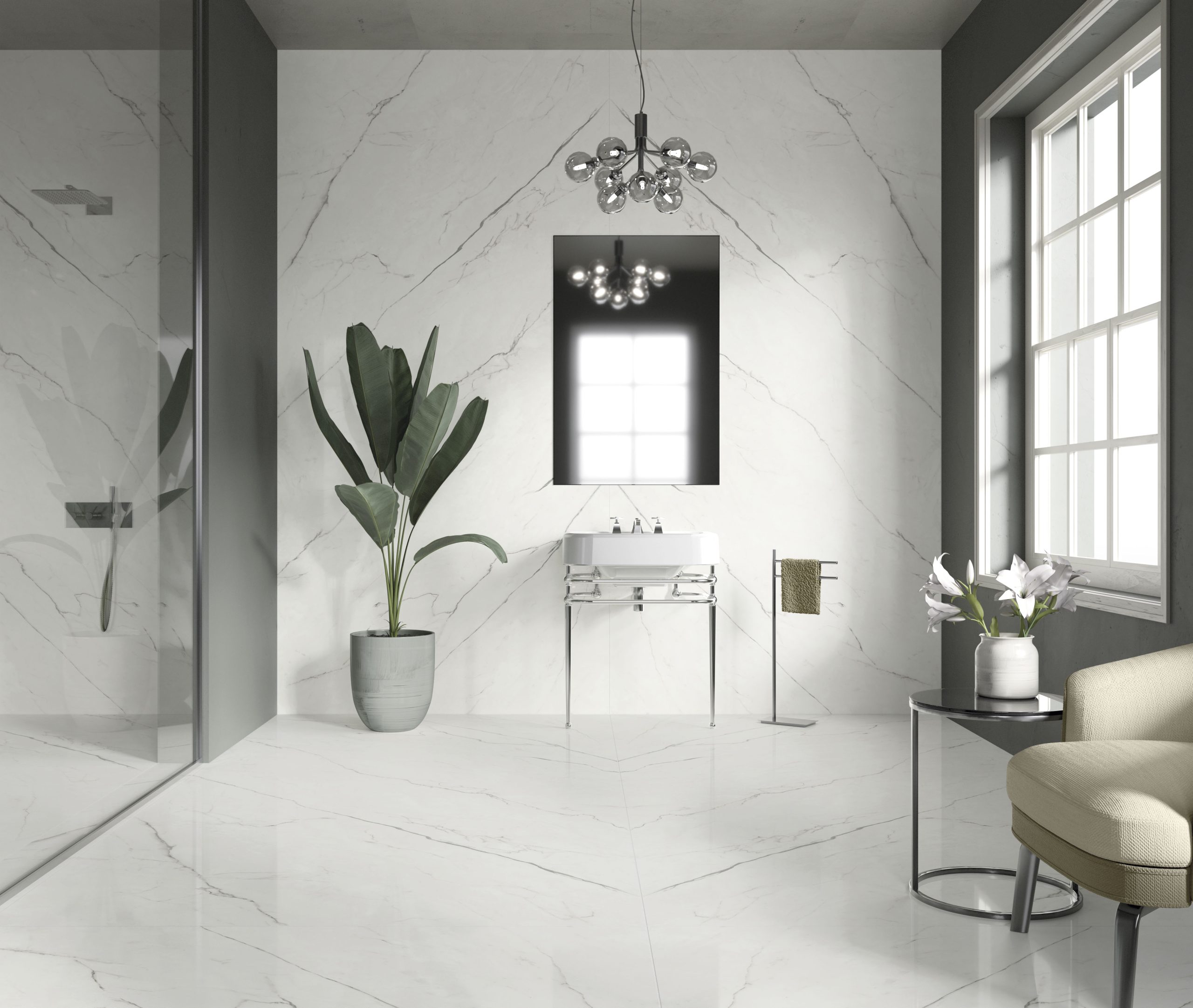 Großkeramikplatten 320 x 160 cm Franko Statuarietto Elegante für Arbeitsplatte und Verkleidung