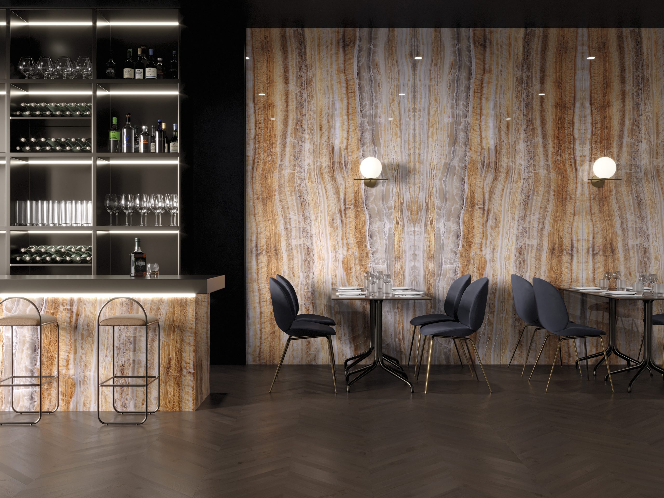 Velkoformátové keramické desky 320 x 160 cm Franko Travertino Antico pro pracovní desky a obklady