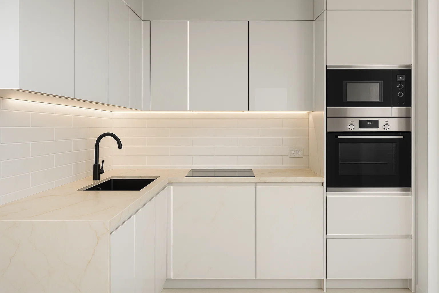 Laminam Diamond Cristall Gold Starlit küchenarbeitsplatte aus Keramik nach Maß, Cremefarben – Poliert