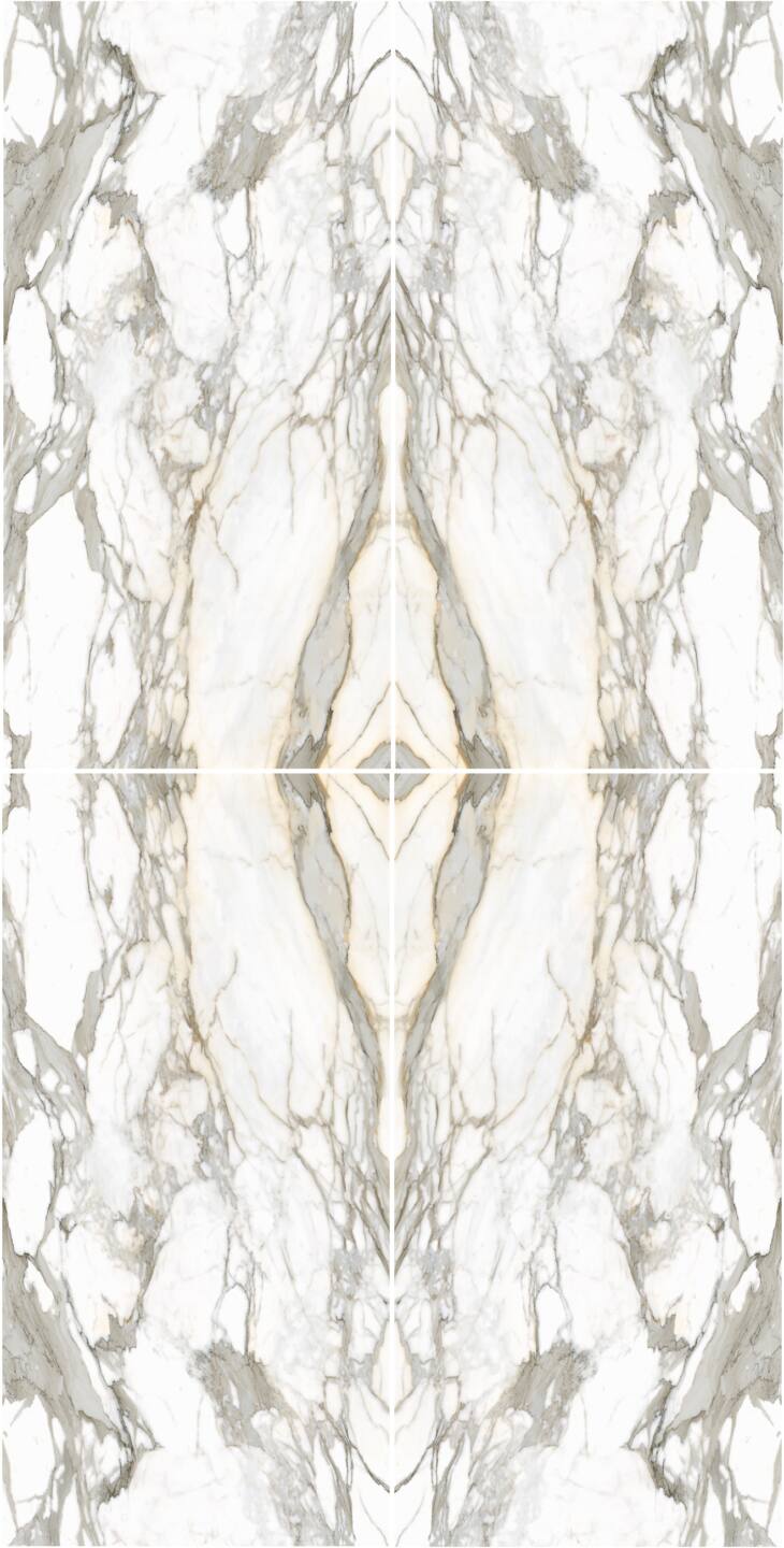Großkeramikplatten 320 x 160 cm Franko Calacatta Classico für Arbeitsplatte und Verkleidung
