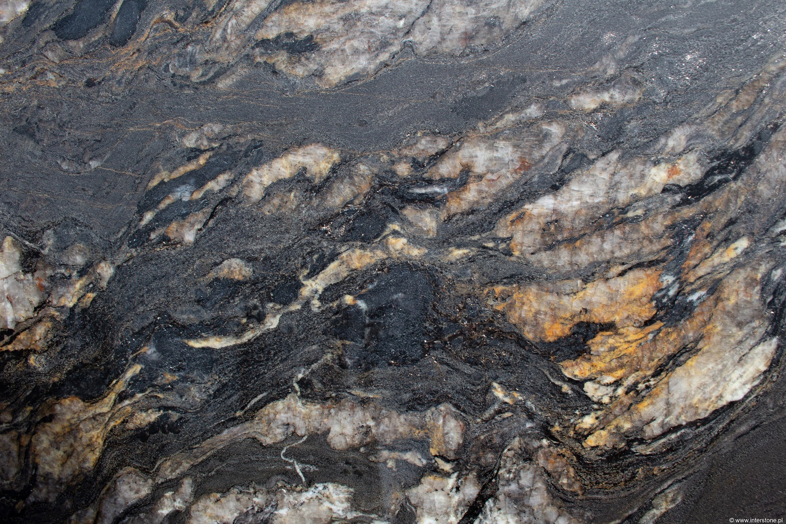 Badezimmerarbeitsplatte aus grauem Granit Cosmic Gold - Poliert