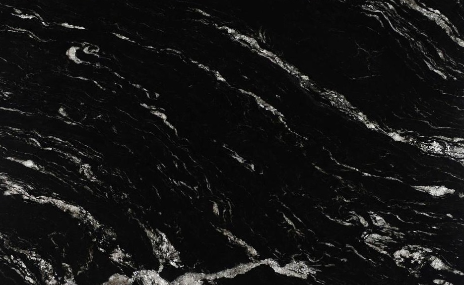 Badezimmerarbeitsplatte aus schwarzem Granit Cosmic Black - Poliert