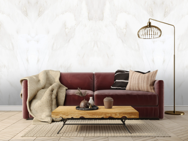 Großkeramikplatten 320 x 160 cm Franko Mystique Weiß für Arbeitsplatte und Verkleidung