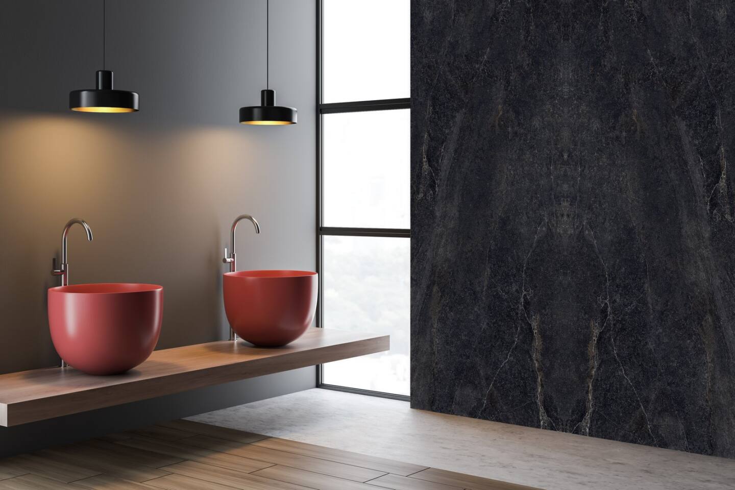 Velkoformátové keramické desky 320 x 160 cm Franko Luxury Black pro pracovní desky a obklady