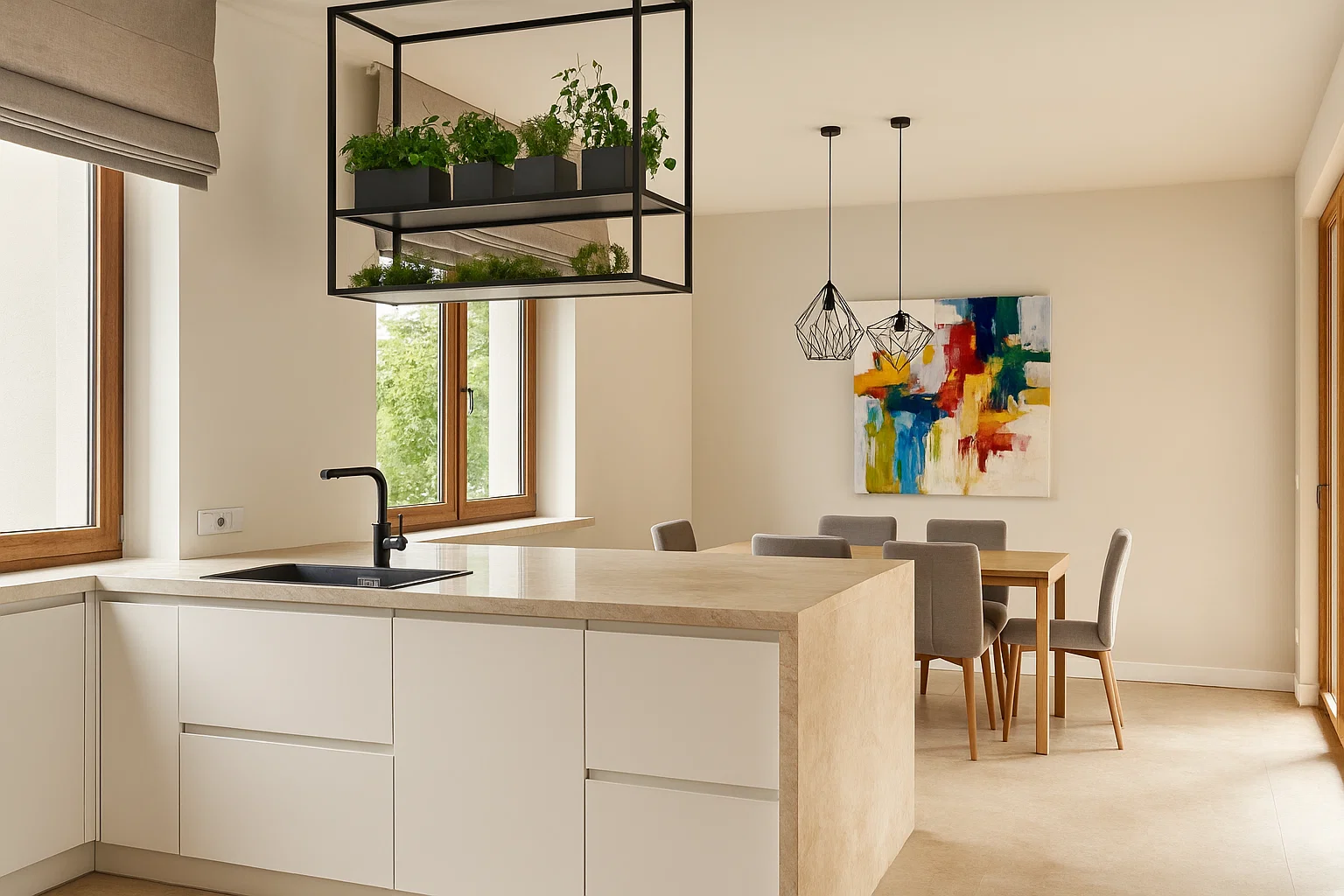 Franko Taj Mahal Extra küchenarbeitsplatte aus Großkeramikplatte, Cremefarben, Beige – Matt