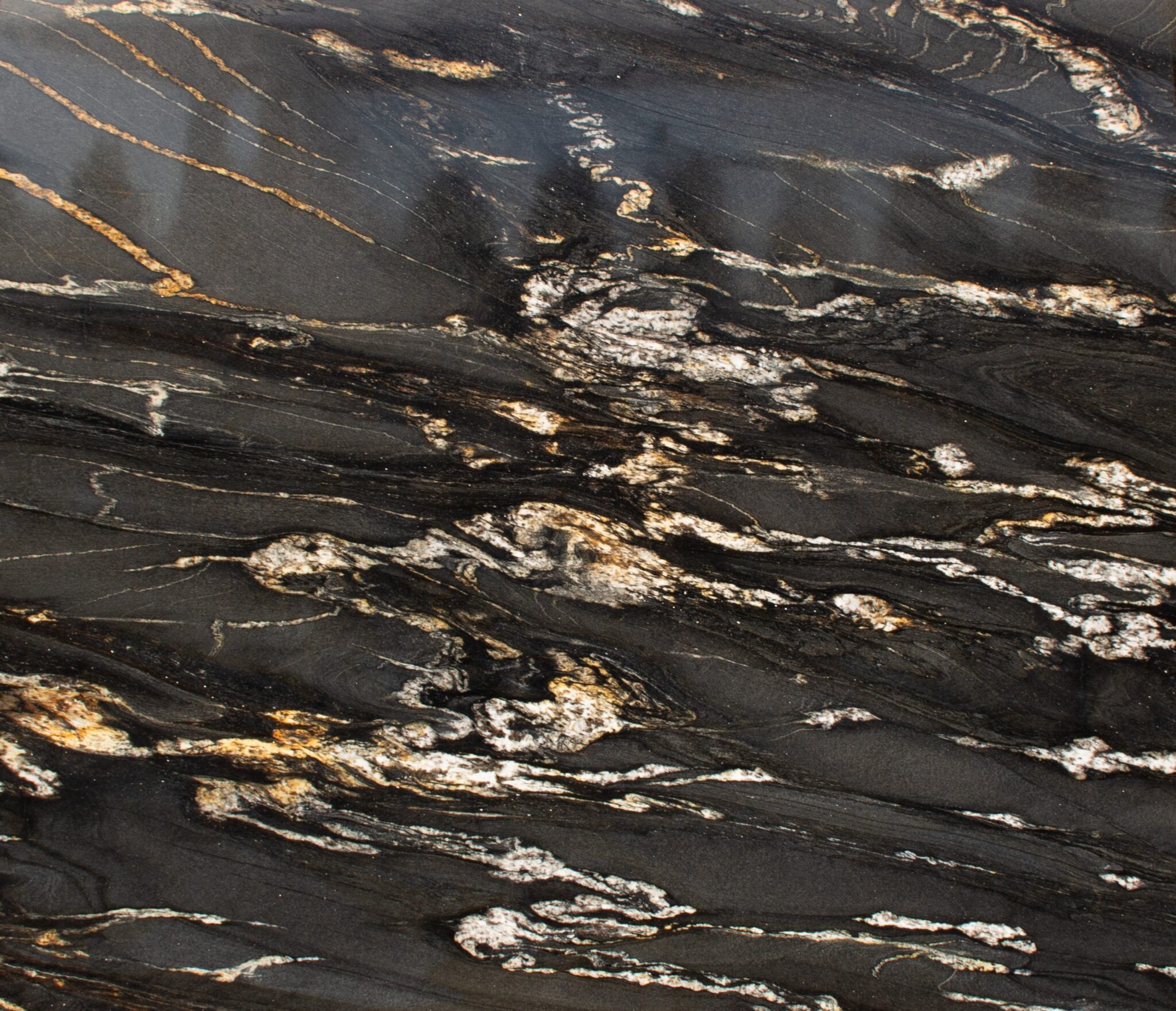 Badezimmerarbeitsplatte aus schwarzem Granit Titanium Gold - Poliert