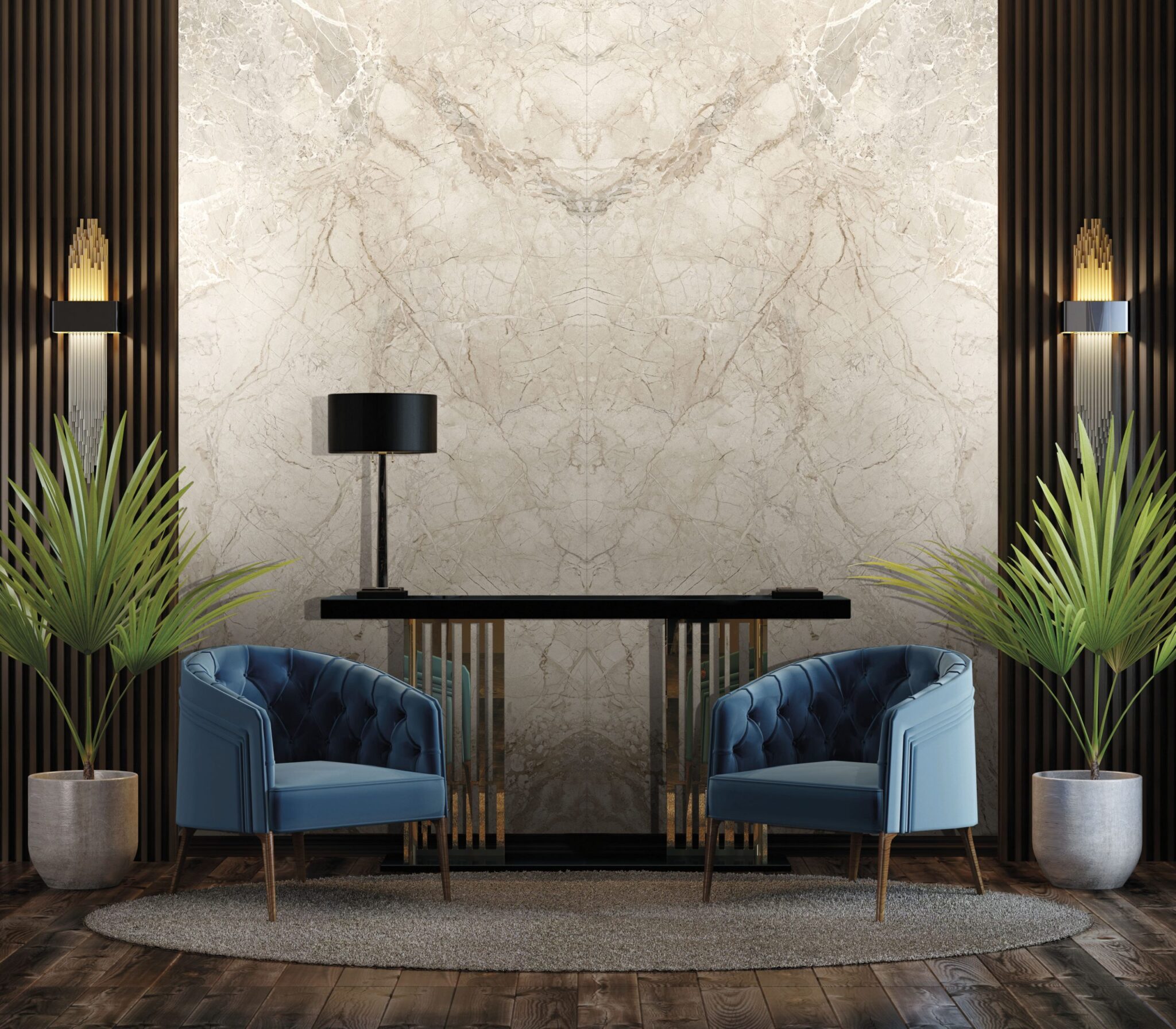 Velkoformátové keramické desky 320 x 160 cm, Franko Breccia Beige, pro pracovní desku a obklad