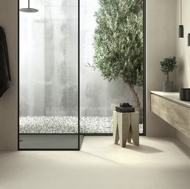 Kuchyňský obklad (ochrana proti stříkající vodě) z keramické desky Dekton Sasea – matný