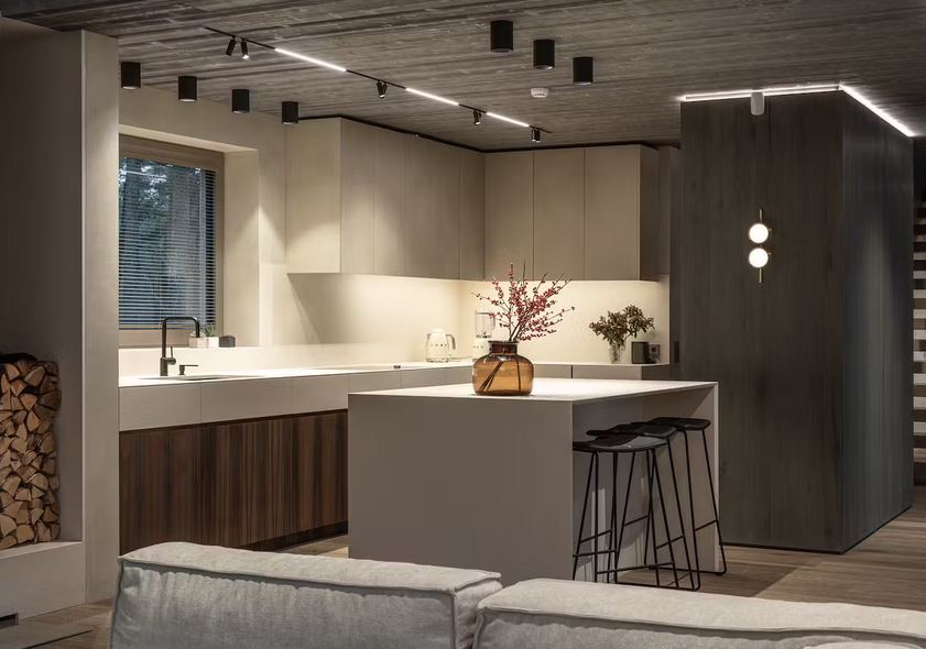 Kuchyňský obklad (ochrana proti stříkající vodě) z keramické desky Dekton Edora – matný