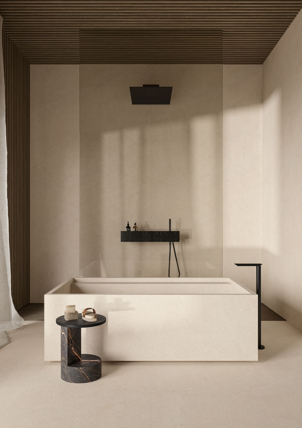 Velkoformátové keramické desky 184 x 330 cm Franko Limestone Dorato pro pracovní desky a obklady