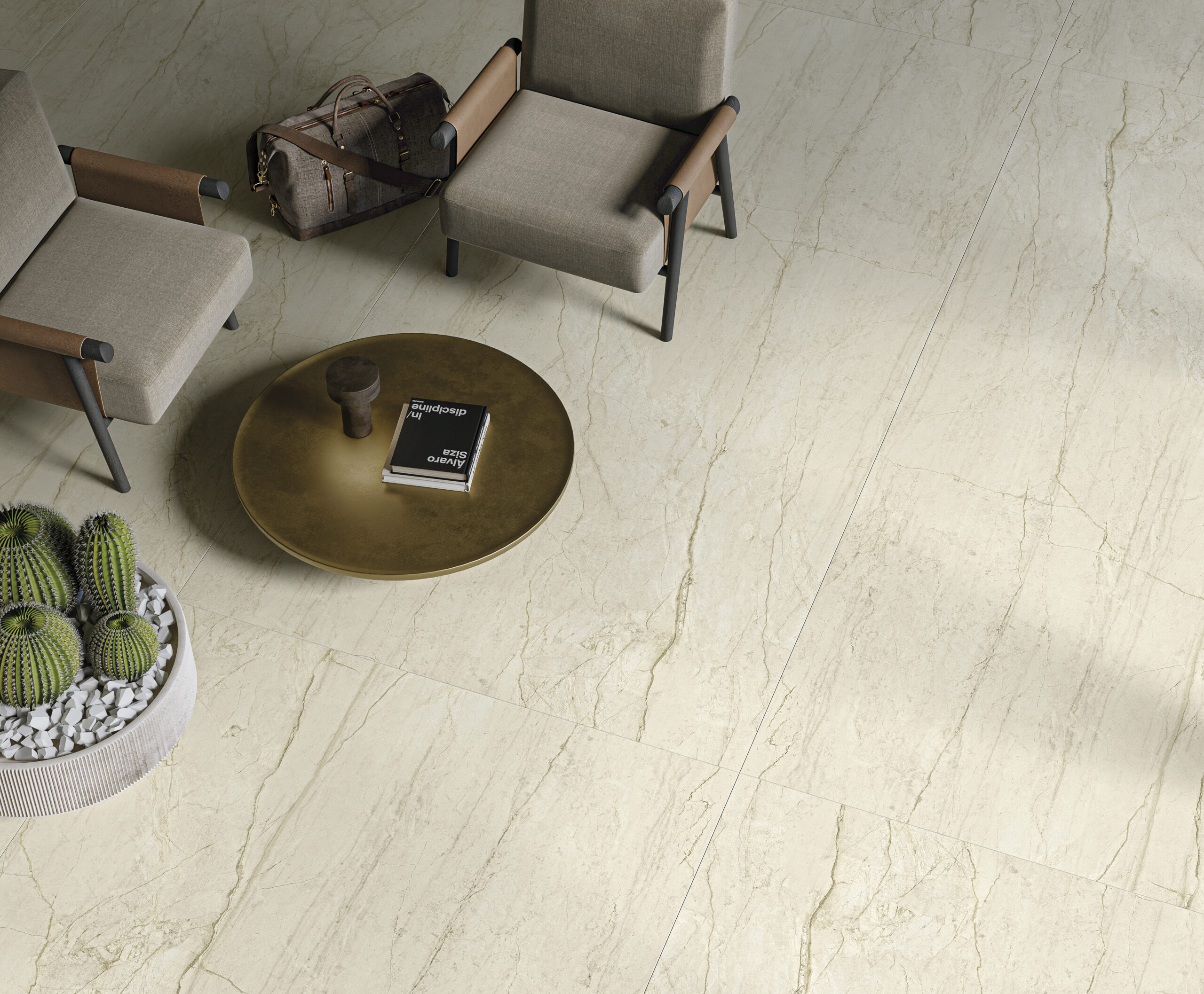 Velkoformátové keramické desky 320 x 160 cm Franko Taupe Naturale pro pracovní desky a obklady