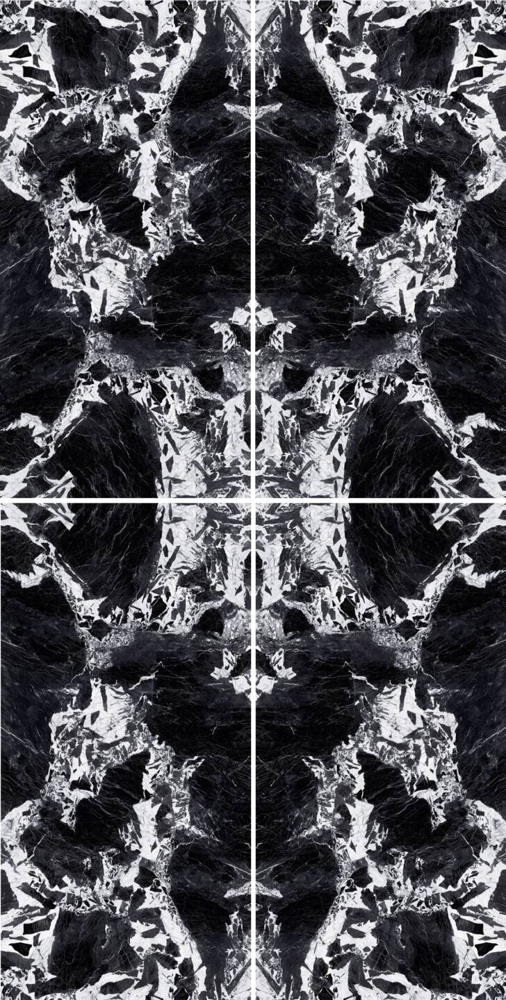 Velkoformátové keramické desky 320 x 160 cm Franko Nero Antique pro pracovní desku a obklad