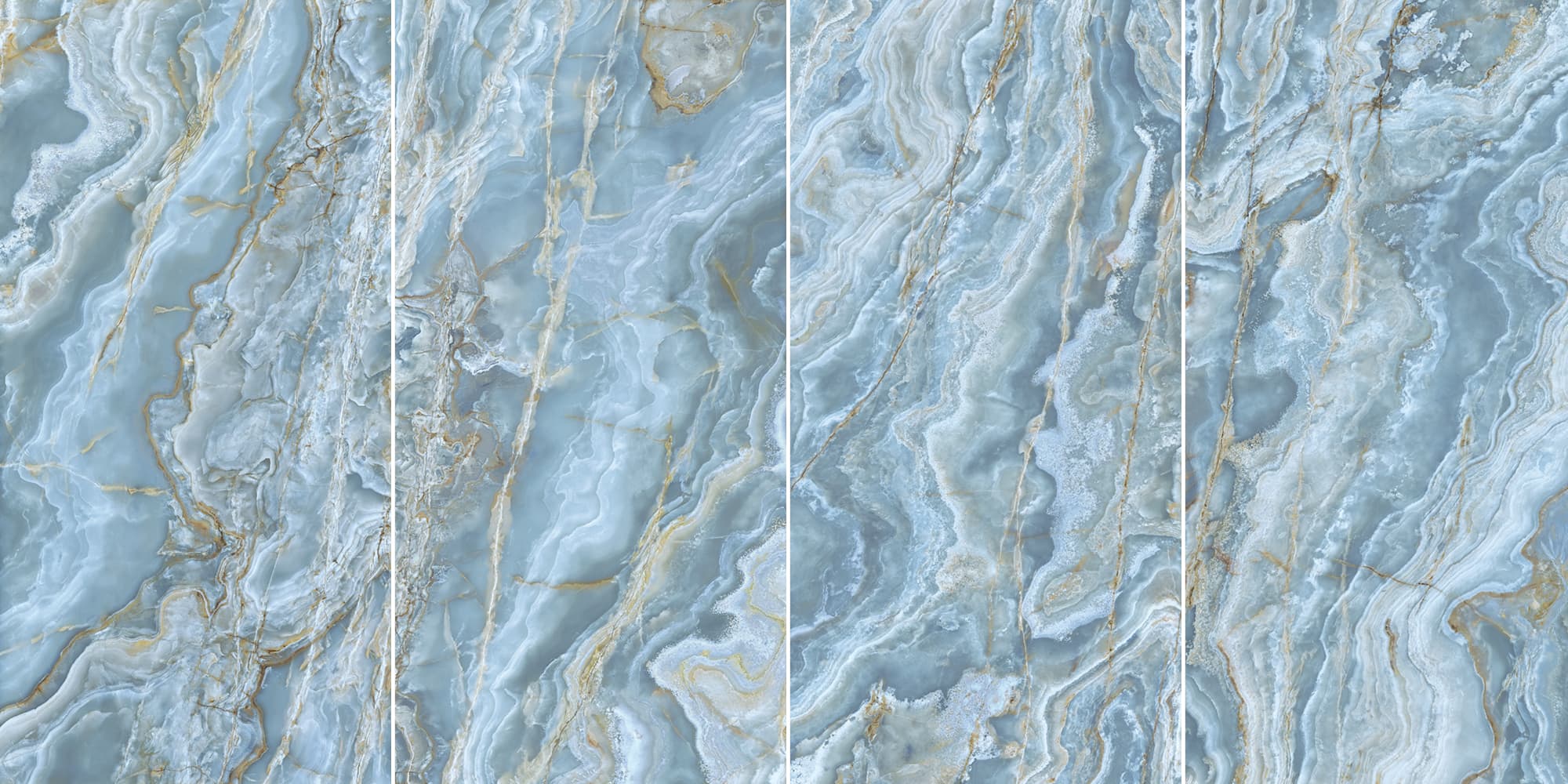 Velkoformátová dlaždice Ava Onice Cobalto 120 × 280 cm, tloušťka 6 mm