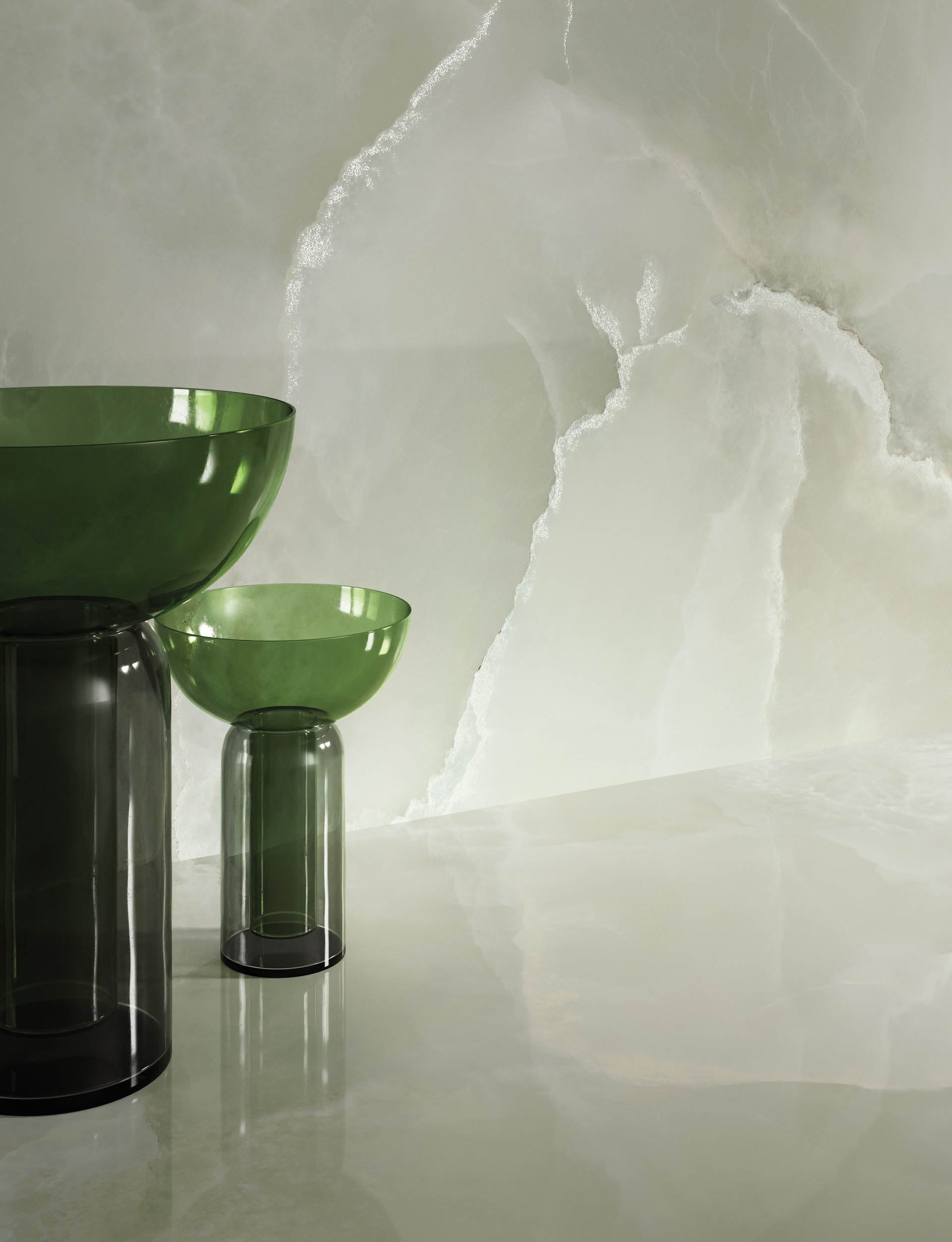 Velkoformátová dlaždice Mirage Onyce ON06 Emerald 120 × 278 cm, tloušťka 6 mm