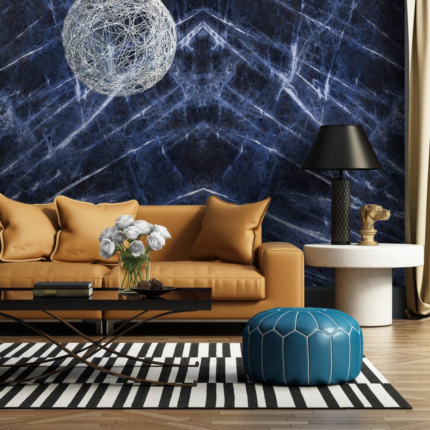 Velkoformátové keramické desky 320 x 160 cm Franko Blue Infinity pro pracovní desky a obklady