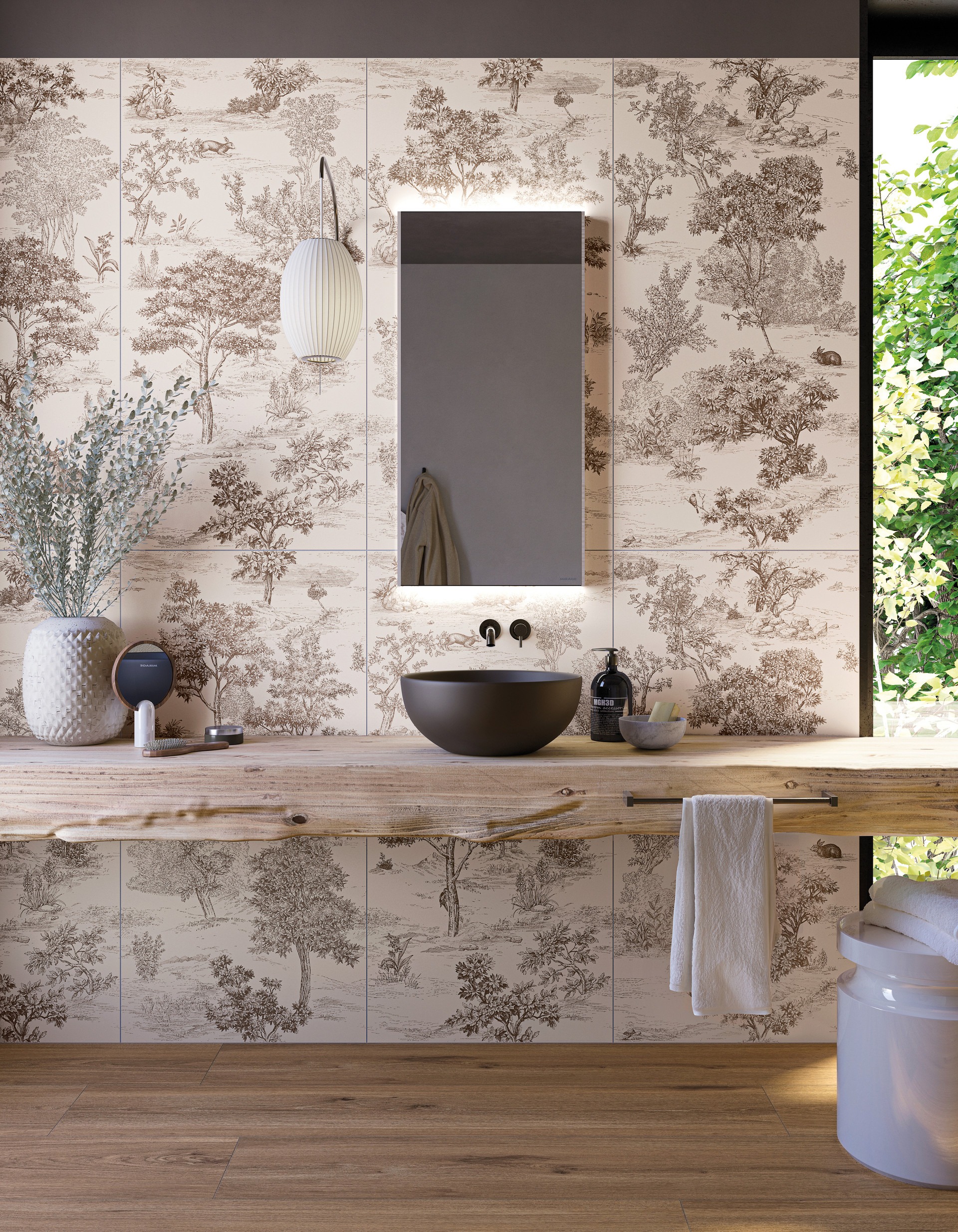 Velkoformátová dlaždice Mirage Papier Maison Lila 120 × 278 cm, tloušťka 6 mm