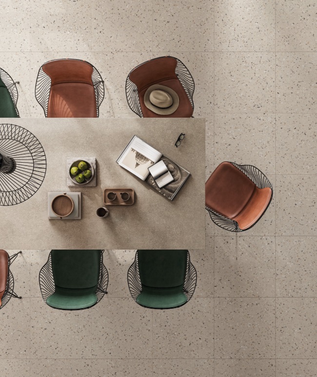 Velkoformátová dlaždice Mirage ReConcrete RO11 Terrazzo Rice 120 × 278 cm, tloušťka 6 mm