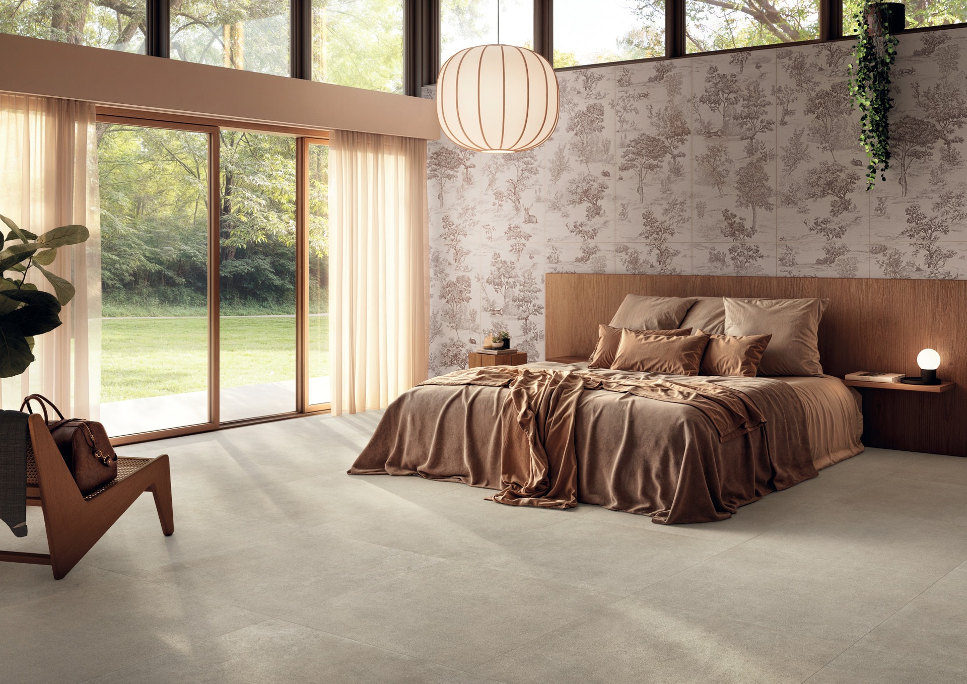 Velkoformátová dlaždice Mirage Papier Maison Lila 120 × 278 cm, tloušťka 6 mm