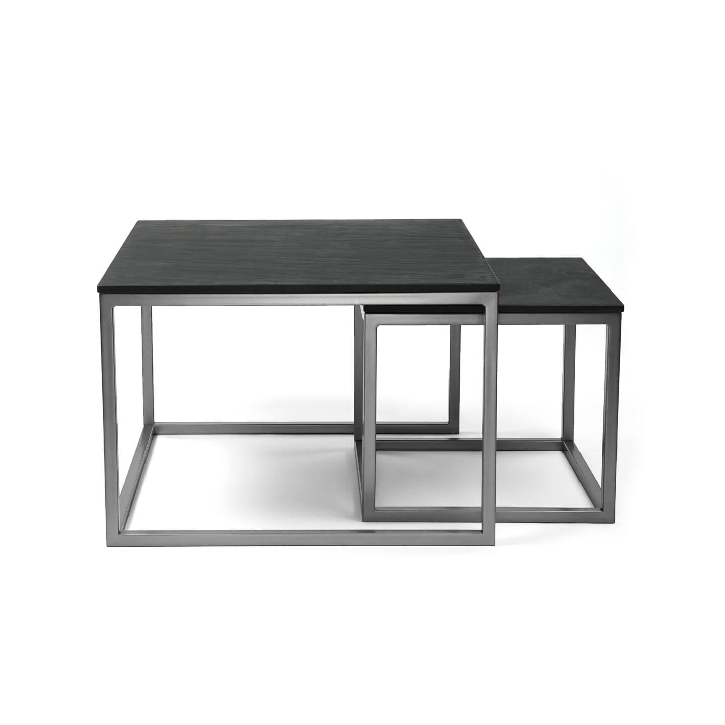 Stůl Franko Kanuhura, keramika Ardesia Nero a Spacco 60×60 a 40×40 (kopie)
