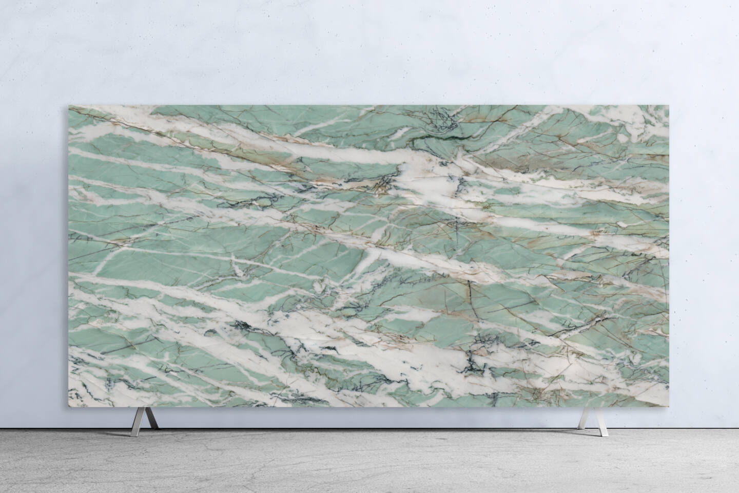 Velkoformátové keramické desky 320 x 160 cm, Franko Fiume Verde, pro pracovní desku a obklad
