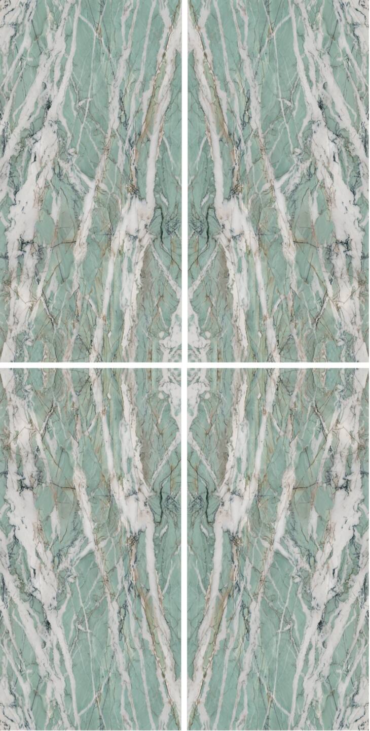 Velkoformátové keramické desky 320 x 160 cm, Franko Fiume Verde, pro pracovní desku a obklad