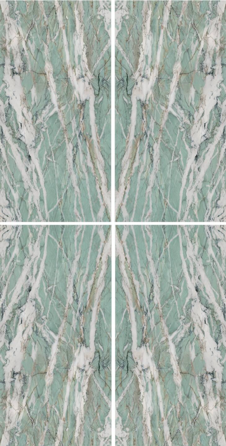 Velkoformátové keramické desky 320 x 160 cm, Franko Fiume Verde, pro pracovní desku a obklad