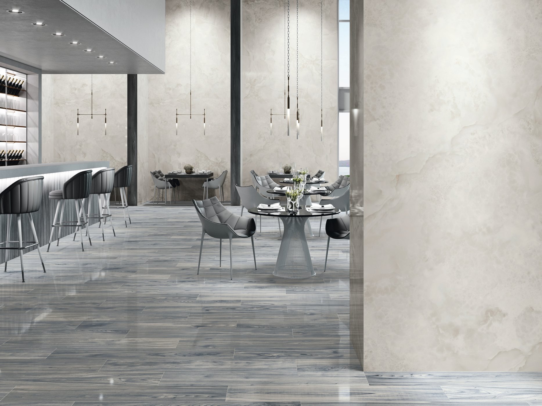 Velkoformátová dlaždice AB Aral Pearl 120 × 260 cm, tloušťka 7 mm
