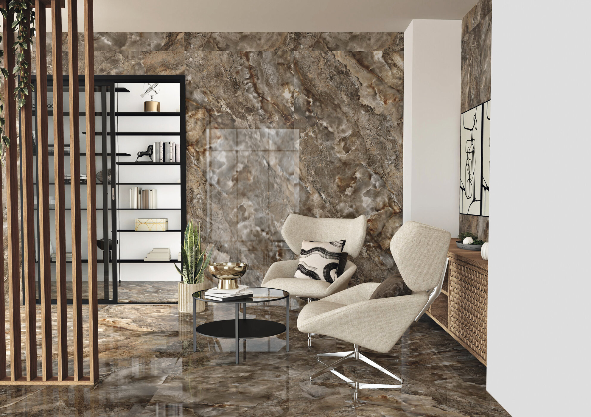 Velkoformátová dlaždice AB Aura Brown 120 × 280 cm, tloušťka 7 mm