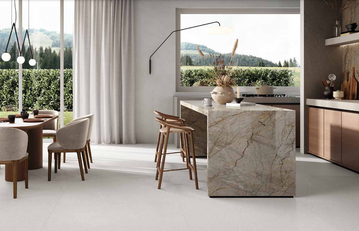 Velkoformátová dlaždice Rondine Baltic White 120 × 280 cm, tloušťka 6 mm