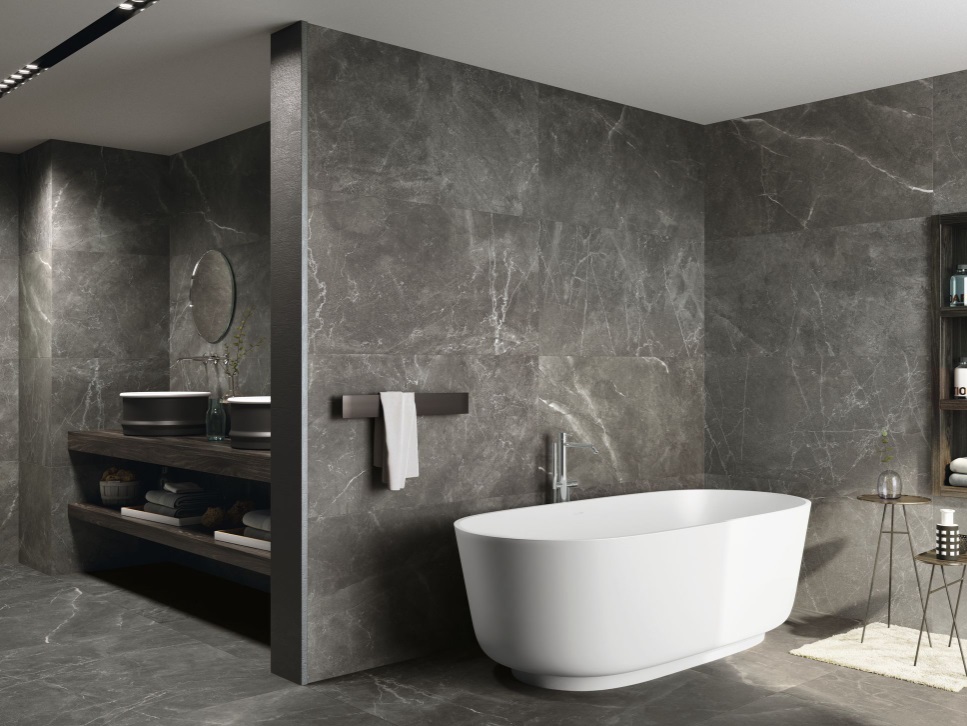 Velkoformátová dlaždice Baldocer Bayona P Grey 120 × 240 cm, tloušťka 6 mm nebo 7 mm