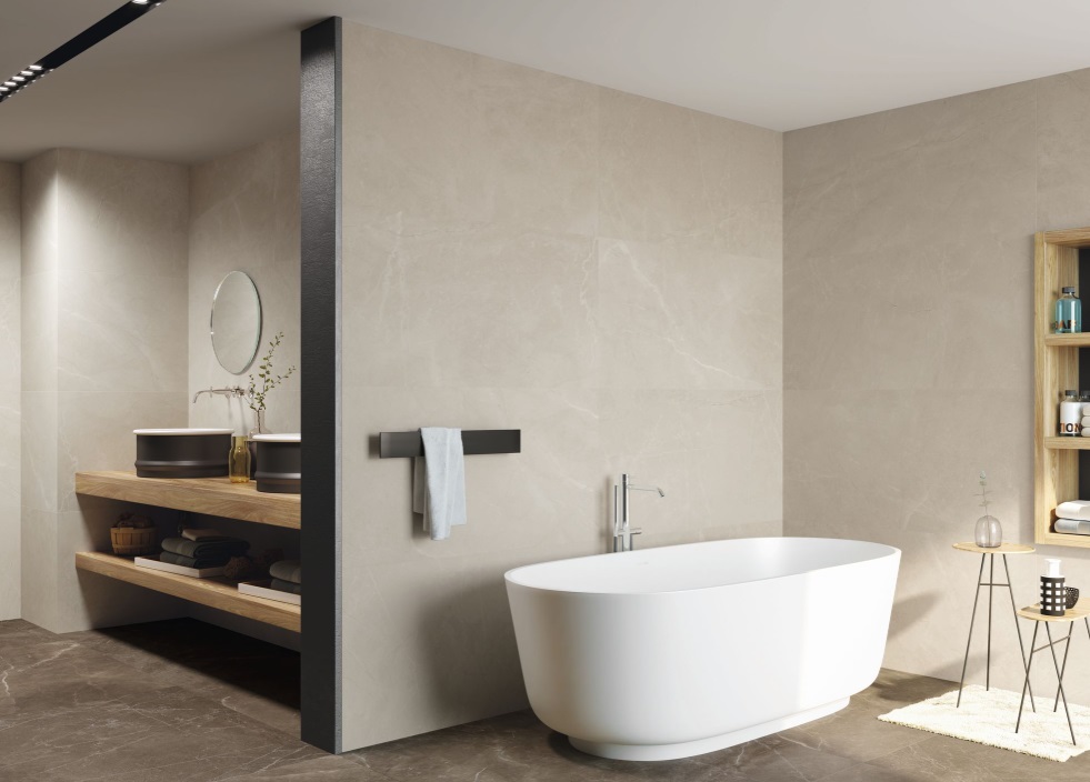Velkoformátová dlaždice Baldocer Bayona Ivory 120 × 260 cm, tloušťka 6 mm nebo 7 mm
