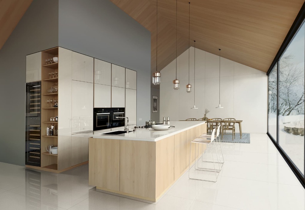 Velkoformátové keramické desky Ava Bianco Assoluto 120 × 280 cm, tloušťka 6 mm