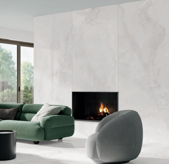 Velkoformátová dlaždice Alaplana Bibury White 120 x 280 cm, tloušťka 6 mm